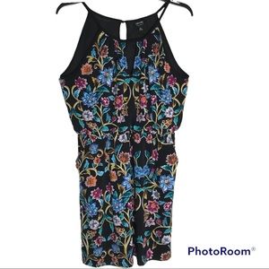 Floral Pattern stretchy dress with pockets